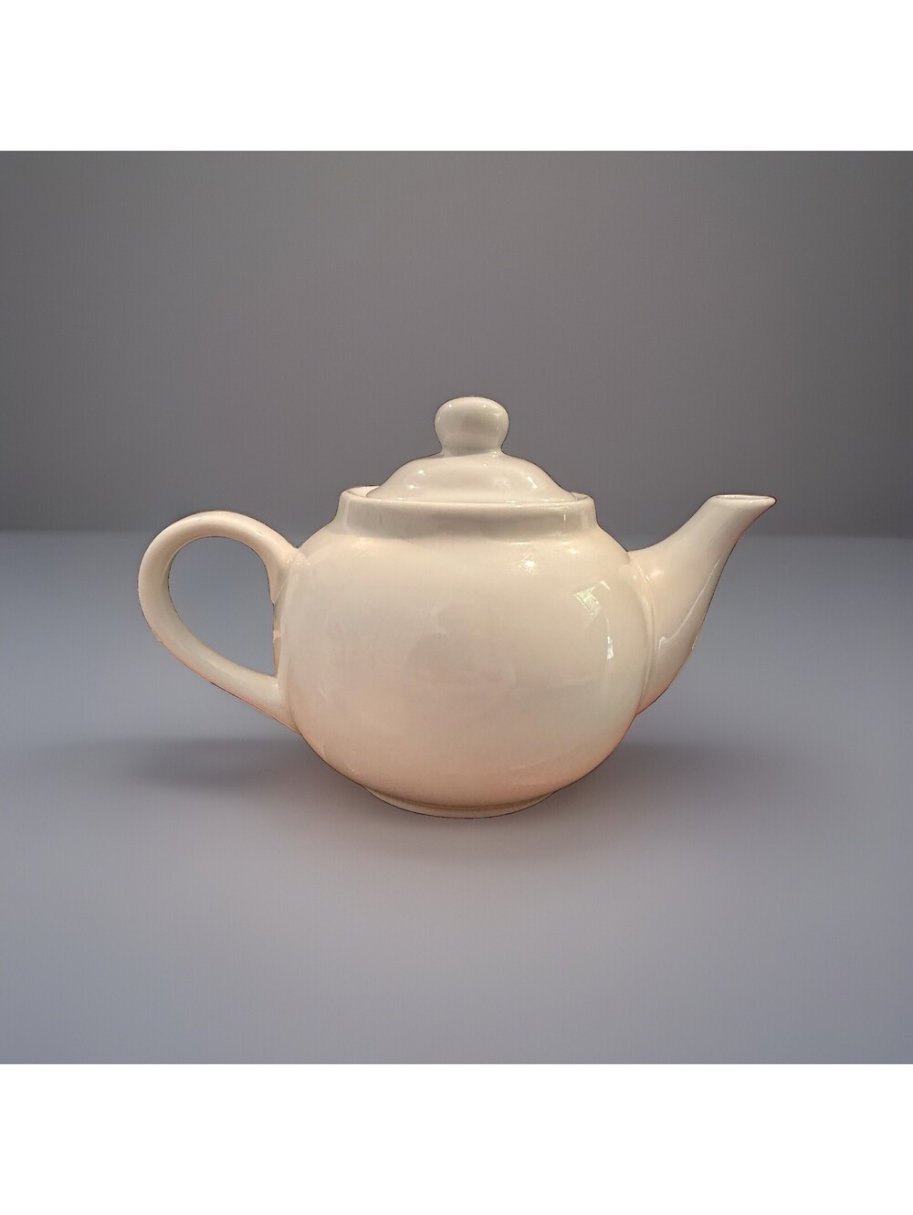 White Porcelain Teapot with Built-In Infuser Ceramic Tea Pot